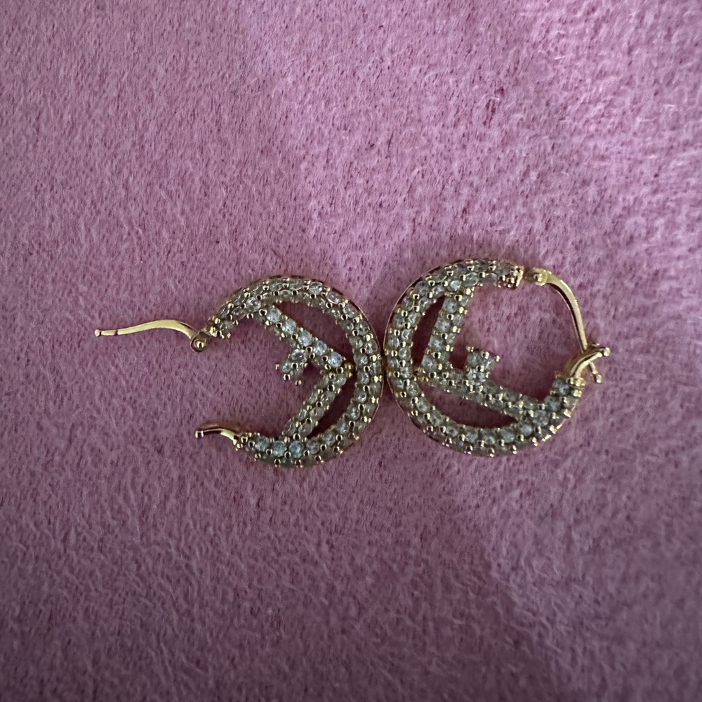Fendi crystal hoops